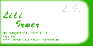 lili irmer business card